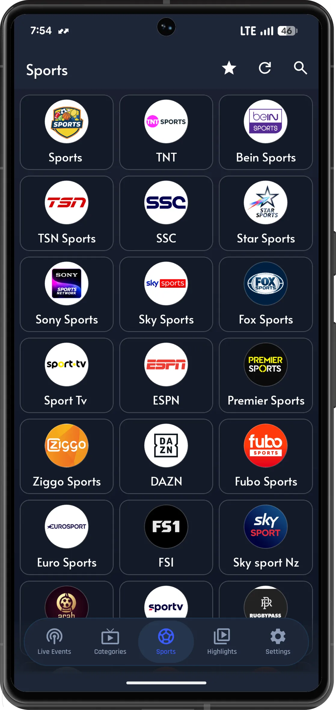 PlayZ TV fixture detail screen